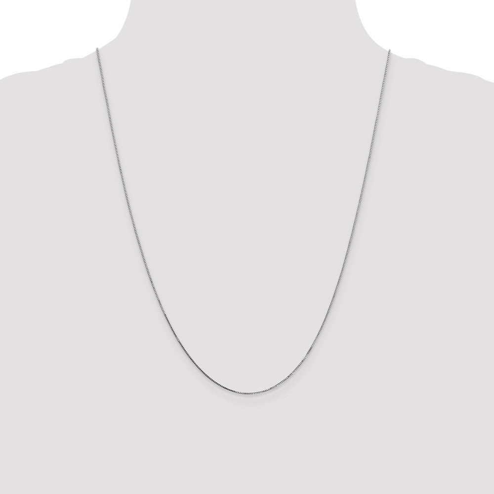 14K Weißgold.7mm Venezianer mit Federring Verschluss Halskette