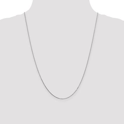 14K Weißgold.7mm Venezianer mit Federring Verschluss Halskette