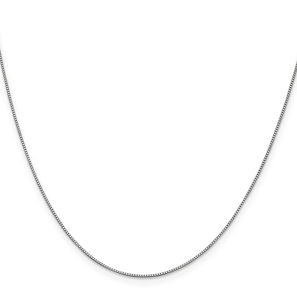 14K Weißgold.7mm Venezianer mit Karabinerverschluss Halskette