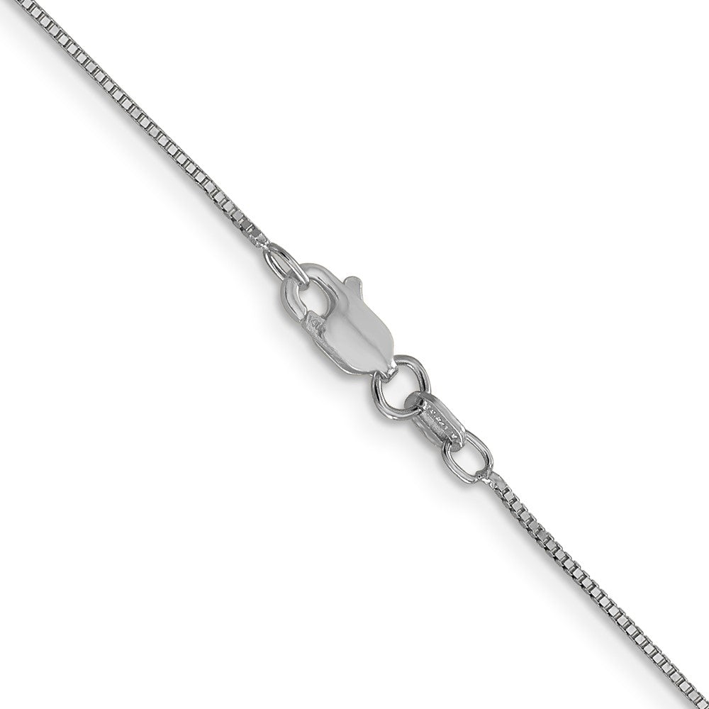 14K Weißgold.7mm Venezianer mit Karabinerverschluss Halskette