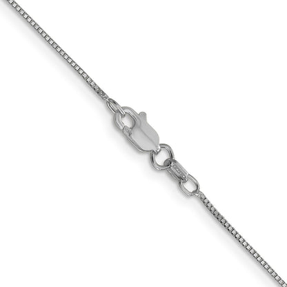 14K Weißgold.7mm Venezianer mit Karabinerverschluss Halskette