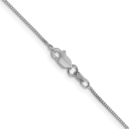 14K Weißgold.7mm Venezianer mit Karabinerverschluss Halskette