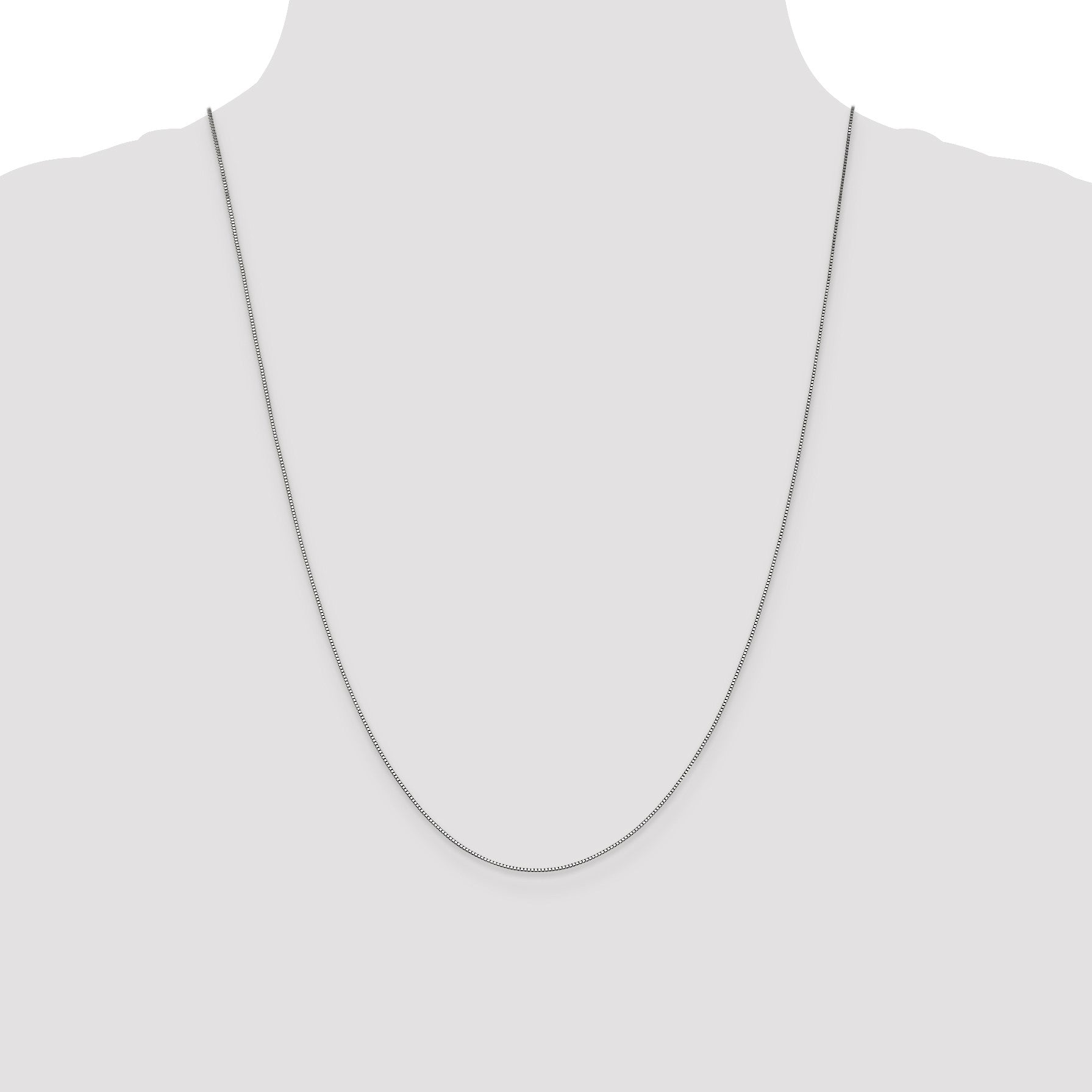 14K Weißgold.7mm Venezianer mit Karabinerverschluss Halskette