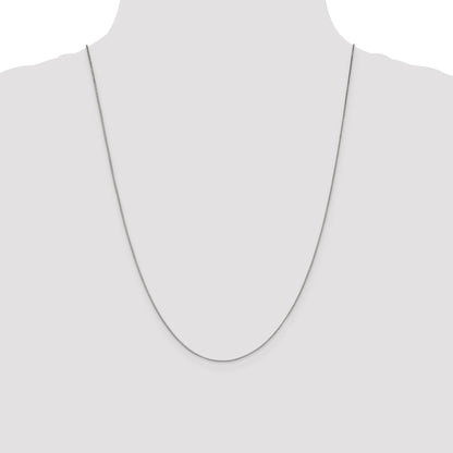 14K Weißgold.7mm Venezianer mit Karabinerverschluss Halskette