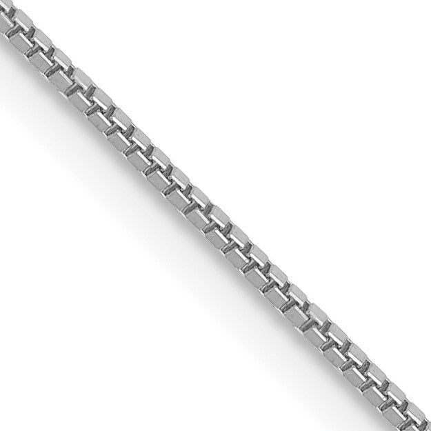 14K Weißgold.7mm Venezianer mit Karabinerverschluss Halskette