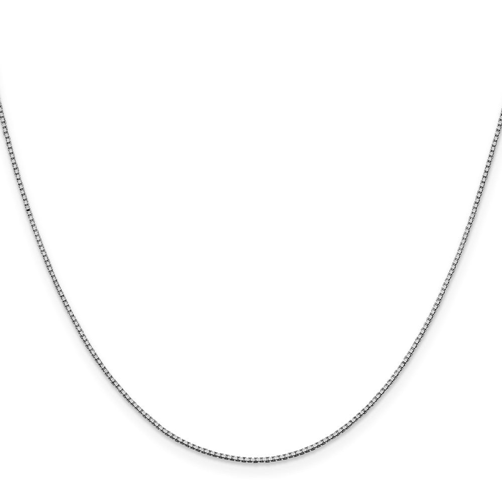 14K Weißgold.95mm Venezianer mit Karabinerverschluss Halskette