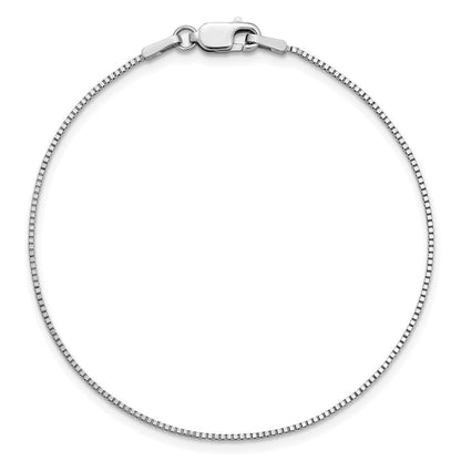 14K Weißgold.95mm Venezianer mit Karabinerverschluss Gliederarmband