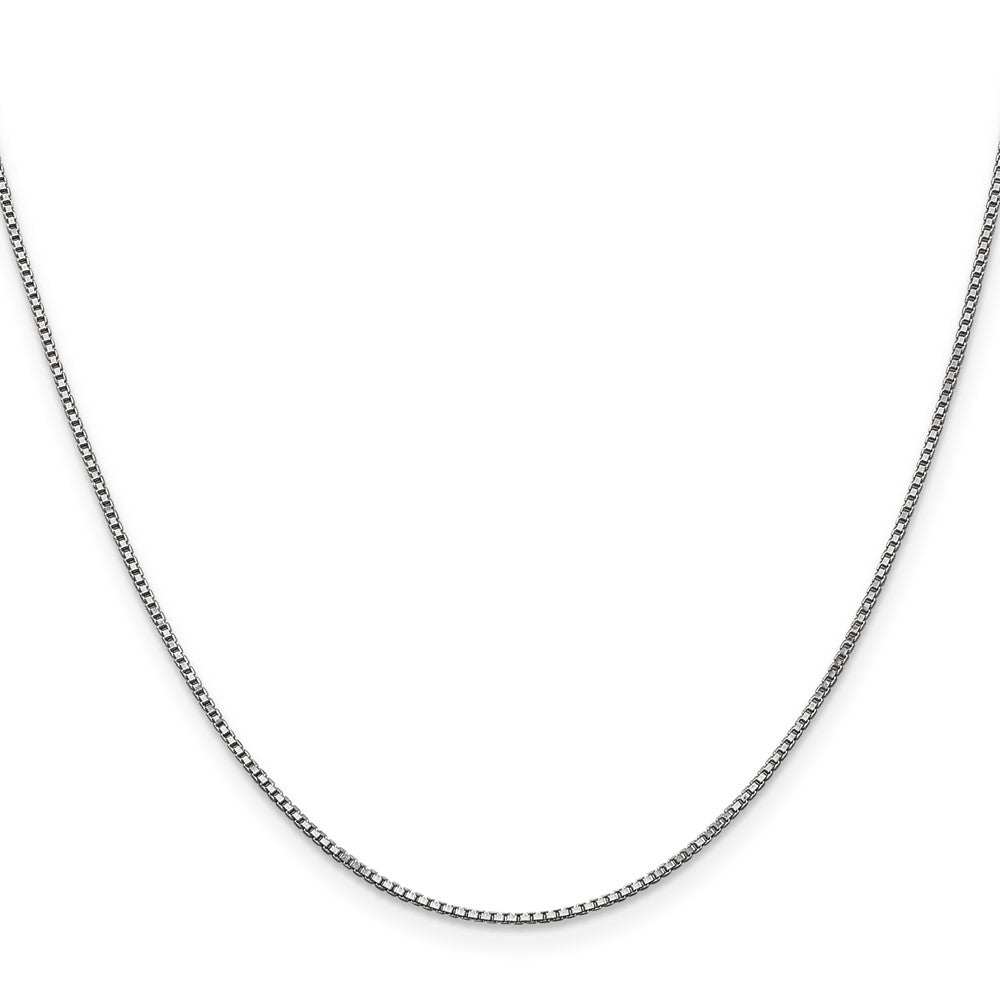 14K Weißgold 1mm Venezianer mit Karabinerverschluss Halskette