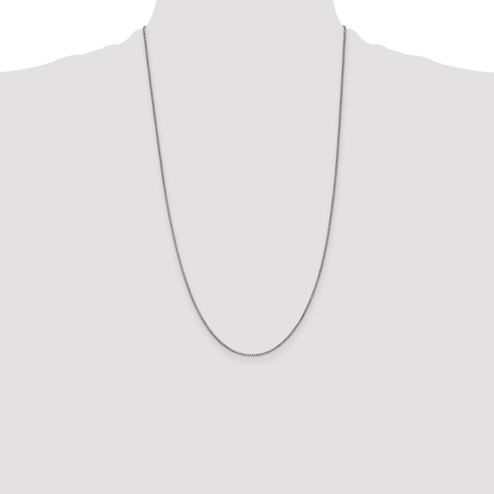 14K Weißgold 1mm Venezianer mit Karabinerverschluss Halskette
