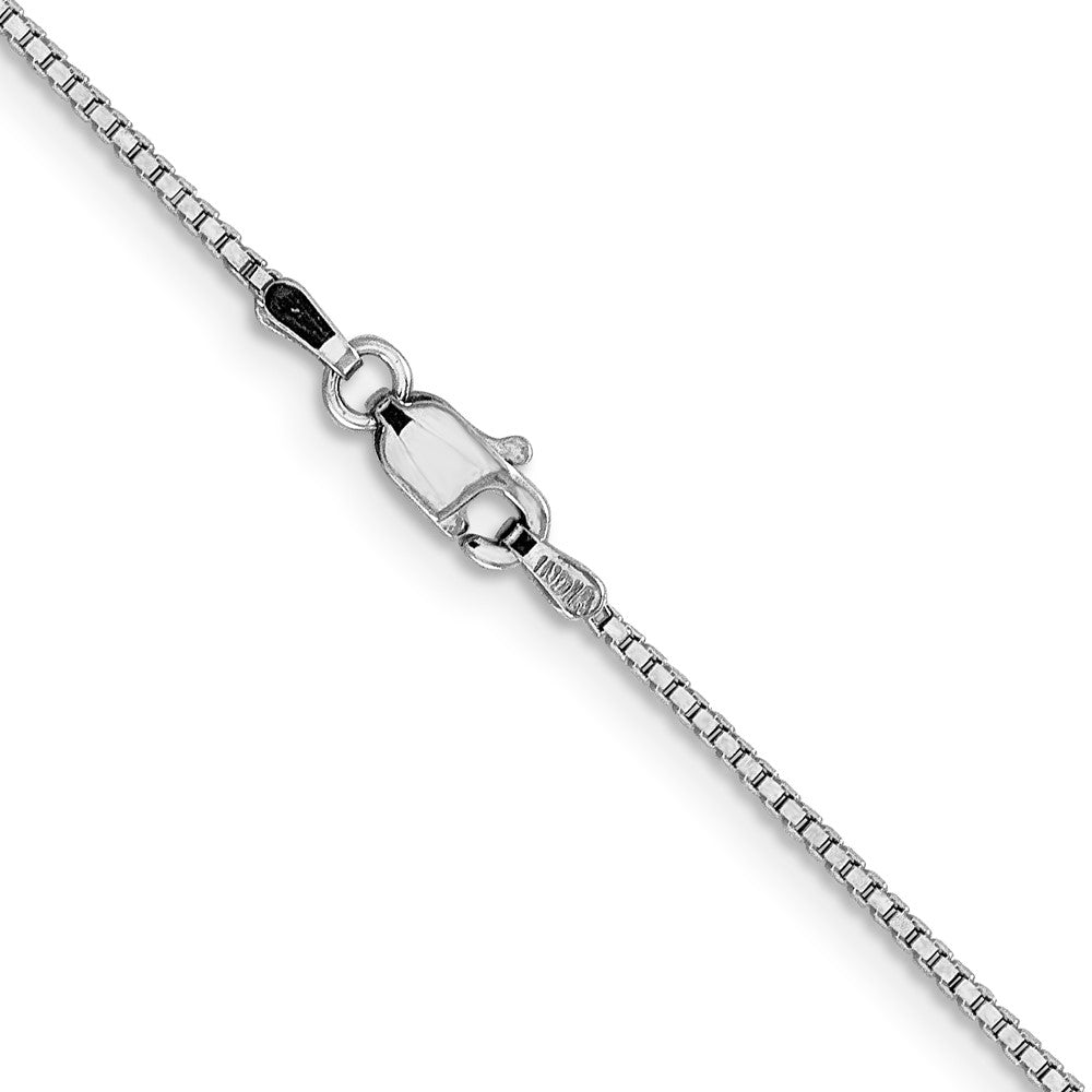 14K Weißgold 1.05mm Venezianer mit Karabinerverschluss Halskette