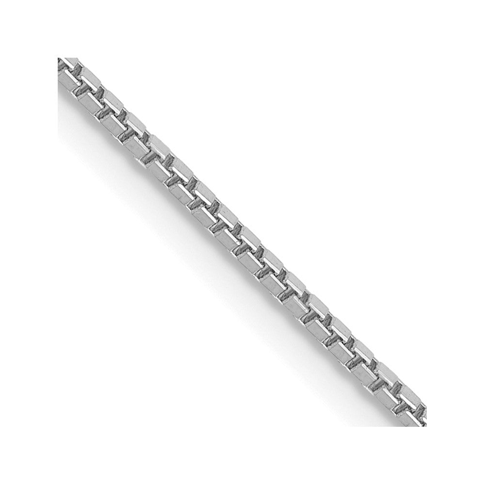 14K Weißgold 1.05mm Venezianer mit Karabinerverschluss Halskette