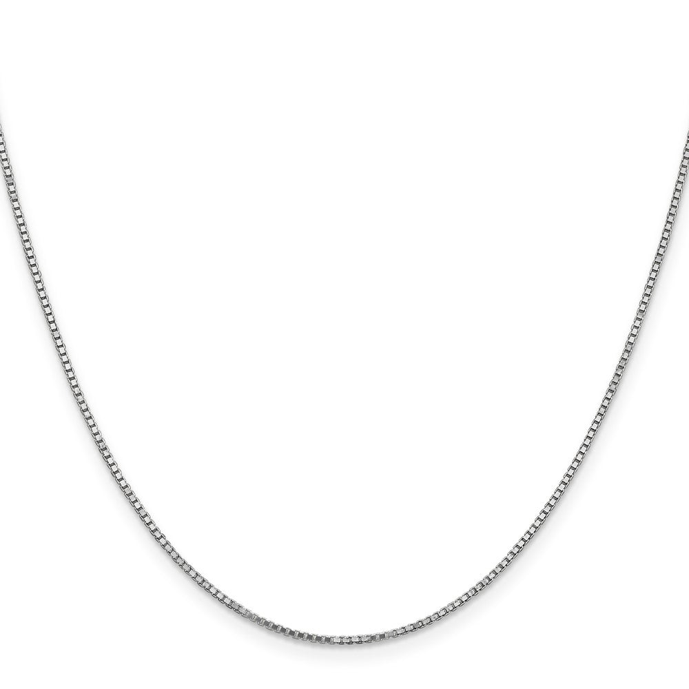 14K Weißgold 1.1mm Venezianer mit Karabinerverschluss Halskette