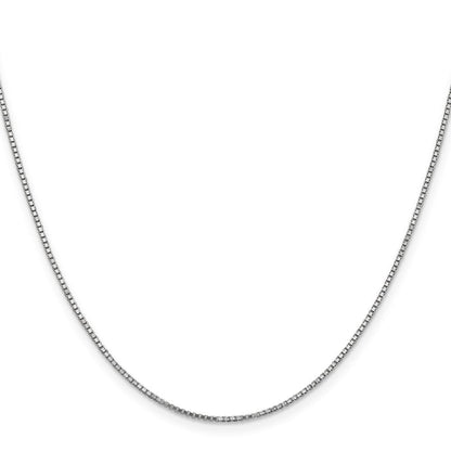 14K Weißgold 1.1mm Venezianer mit Karabinerverschluss Halskette