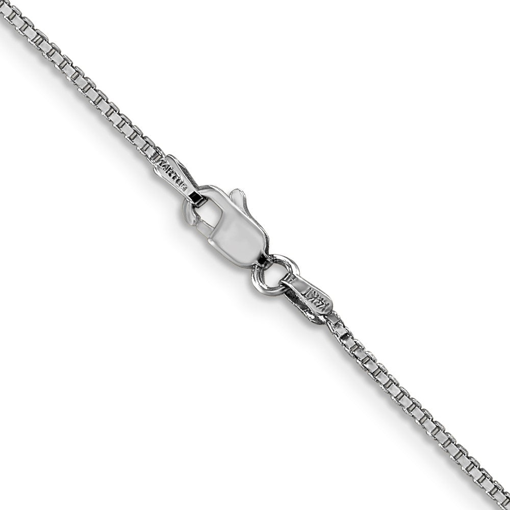 14K Weißgold 1.1mm Venezianer mit Karabinerverschluss Halskette