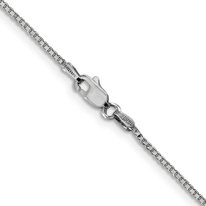14K Weißgold 1.1mm Venezianer mit Karabinerverschluss Halskette