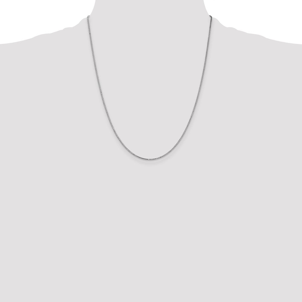 14K Weißgold 1.1mm Venezianer mit Karabinerverschluss Halskette