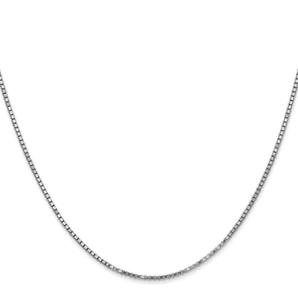 14K Weißgold 1.4mm Venezianer mit Karabinerverschluss Halskette