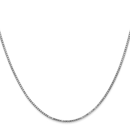 14K Weißgold 1.4mm Venezianer mit Karabinerverschluss Halskette