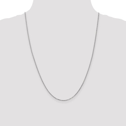 14K Weißgold 1.4mm Venezianer mit Karabinerverschluss Halskette