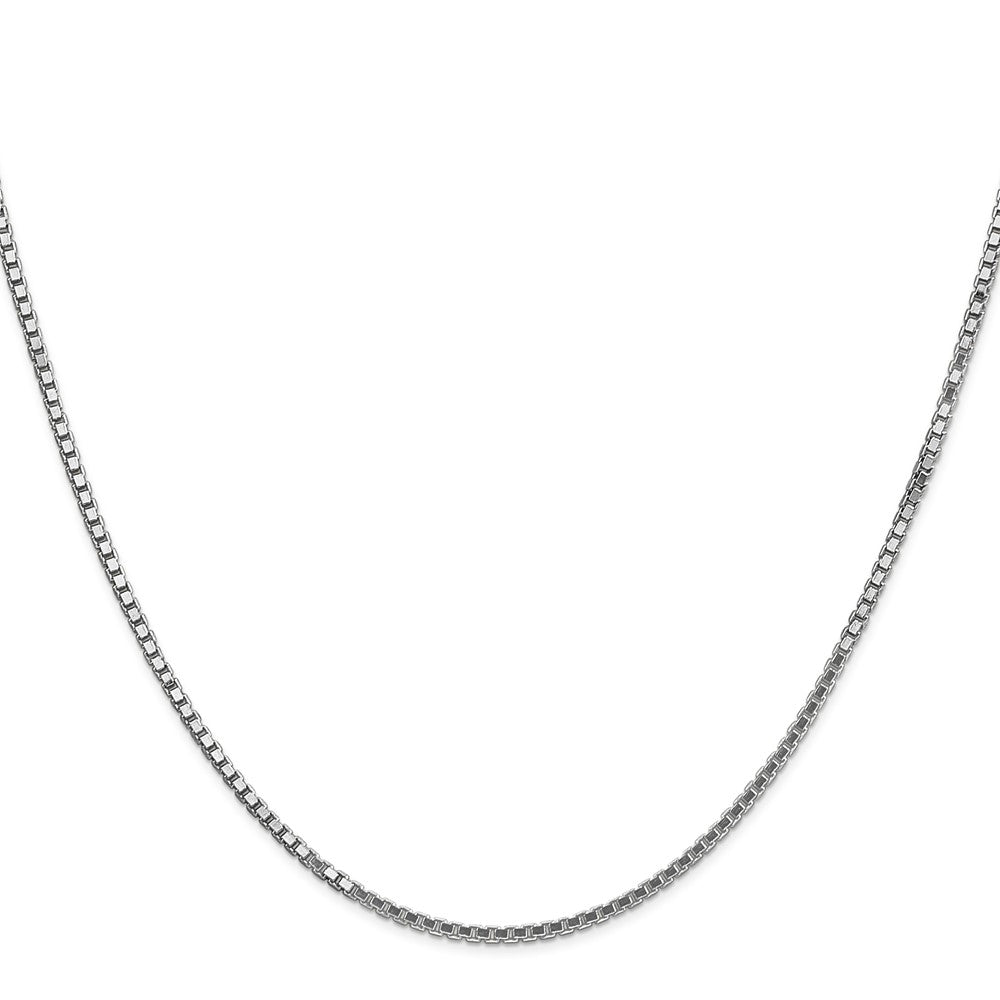 14K Weißgold 1.5mm Venezianer mit Karabinerverschluss Halskette