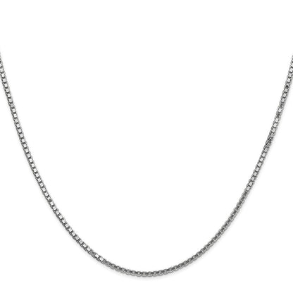 14K Weißgold 1.5mm Venezianer mit Karabinerverschluss Halskette