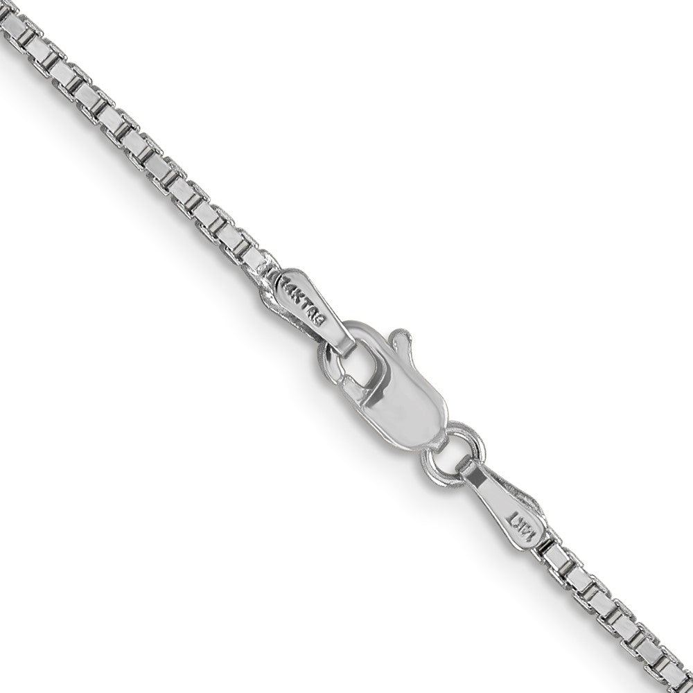 14K Weißgold 1.5mm Venezianer mit Karabinerverschluss Halskette
