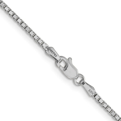 14K Weißgold 1.5mm Venezianer mit Karabinerverschluss Halskette