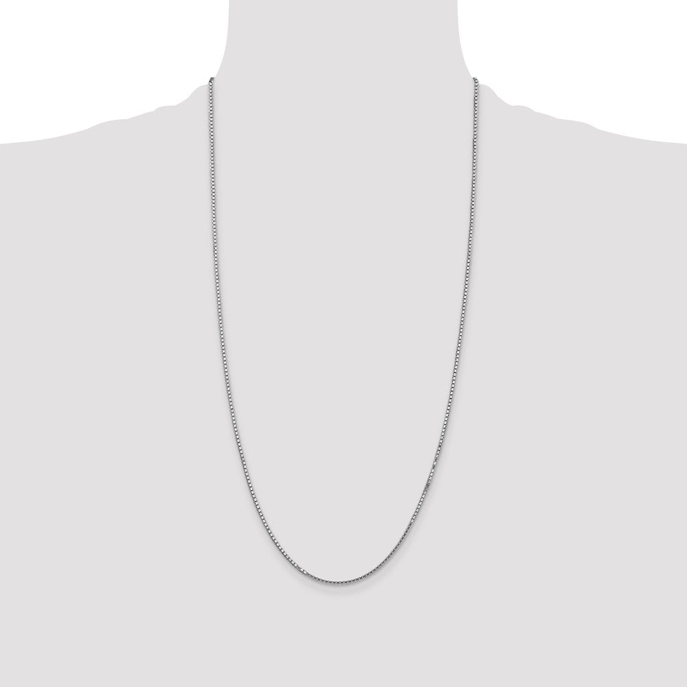 14K Weißgold 1.5mm Venezianer mit Karabinerverschluss Halskette