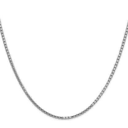 14K Weißgold 1.9mm Venezianer mit Karabinerverschluss Halskette