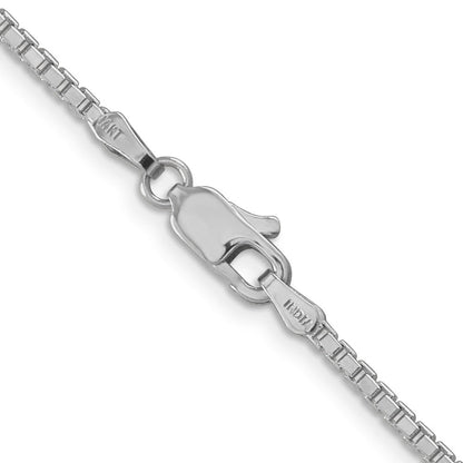 14K Weißgold 1.9mm Venezianer mit Karabinerverschluss Halskette
