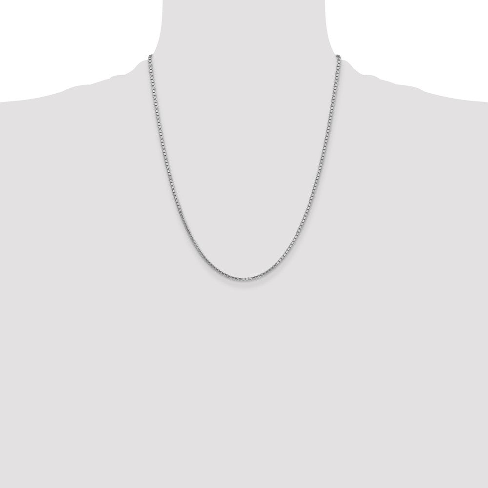 14K Weißgold 1.9mm Venezianer mit Karabinerverschluss Halskette