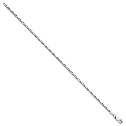 14K Weißgold 1.9mm Venezianer mit Karabinerverschluss Gliederarmband