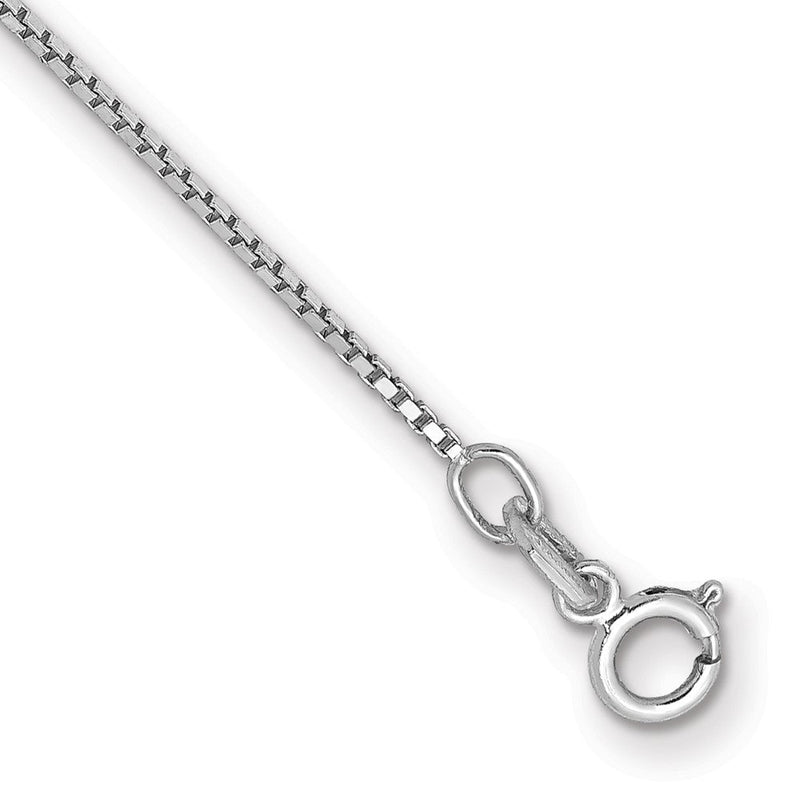 14K Weißgold.9mm Venezianer mit Federring Verschluss Gliederarmband