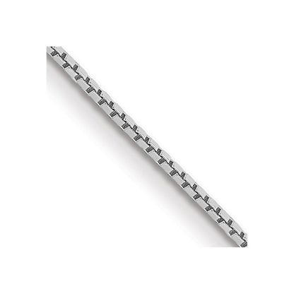 14K Weißgold.9mm Venezianer mit Federring Verschluss Halskette