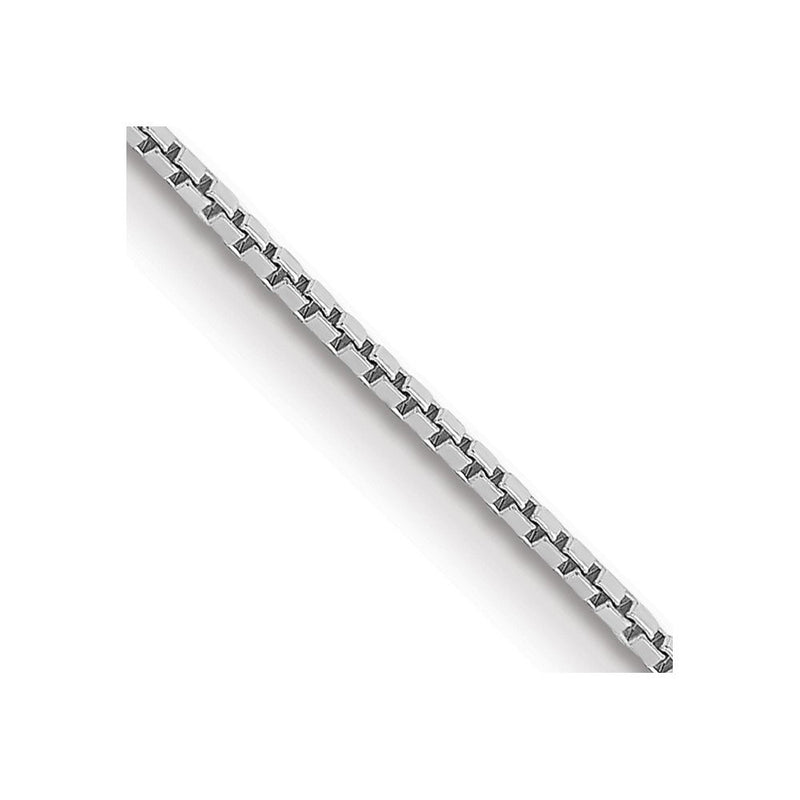 14K Weißgold.9mm Venezianer mit Federring Verschluss Halskette