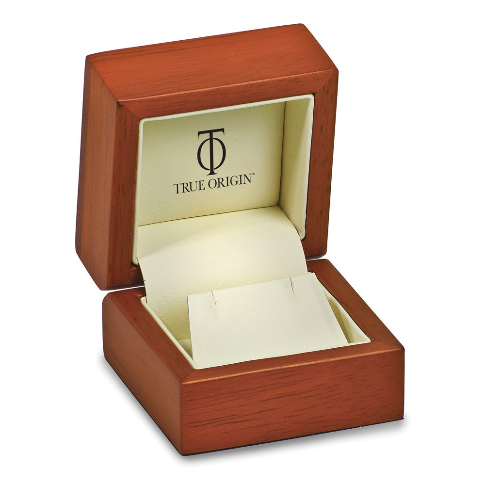 14K Weißgold Ohrringe mit echten Diamanten, 3 Steine