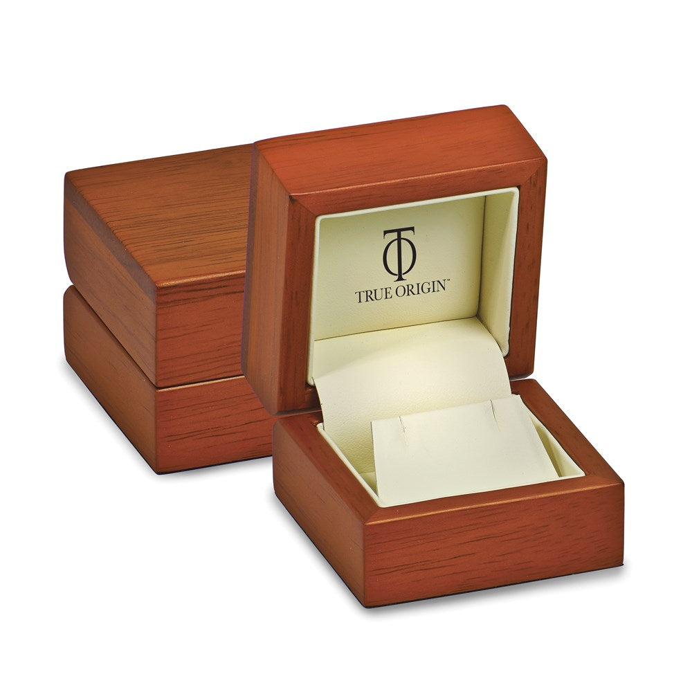 14K Weißgold Ohrringe mit echten Diamanten, 3 Steine