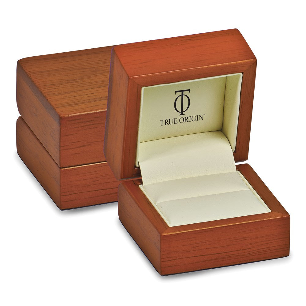 14K Weißgold Ehering mit natürlichen Diamanten