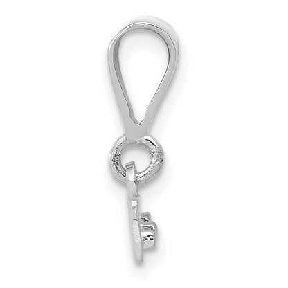 14K Weißgold 14kw Mittel Poliert Oberteil Charm
