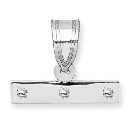 14K Weißgold 14kw Mittel Poliert Oberteil Charm