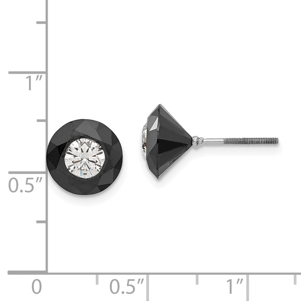 14K Weißgold Nacht 5.50ct. Schwarz & Aa Diamant Ohrstecker