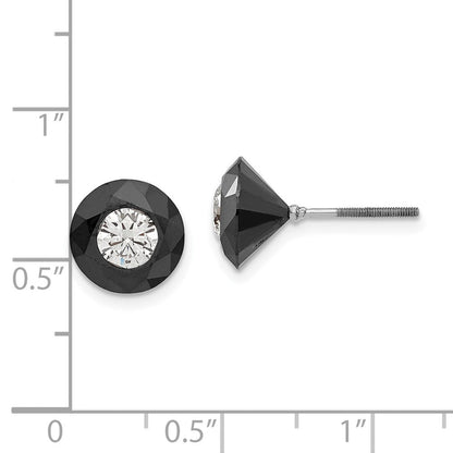 14K Weißgold Nacht 5.50ct. Schwarz & Aa Diamant Ohrstecker