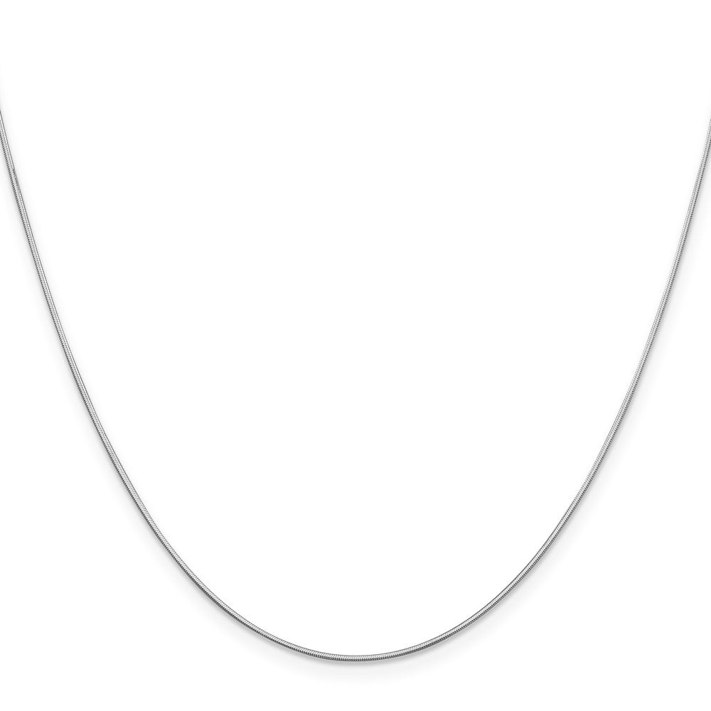 14K Weißgold.6mm Octagonal Schlange mit Karabinerverschluss Halskette