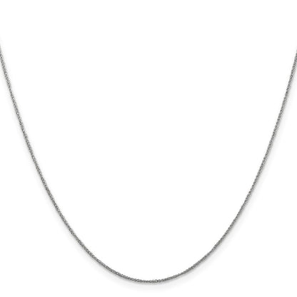 14K Weißgold.70mm Ropa mit Federring Verschluss Halskette