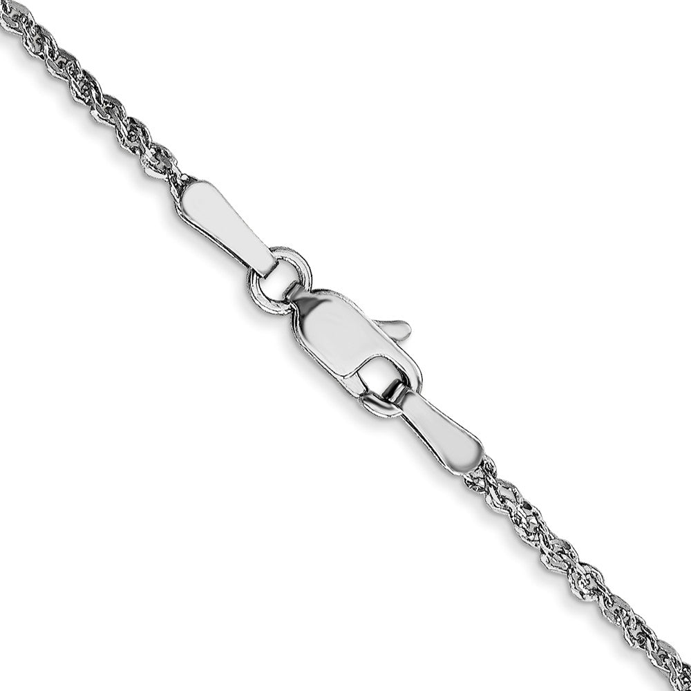 14K Weißgold 1.7mm Ropa mit Karabinerverschluss Halskette
