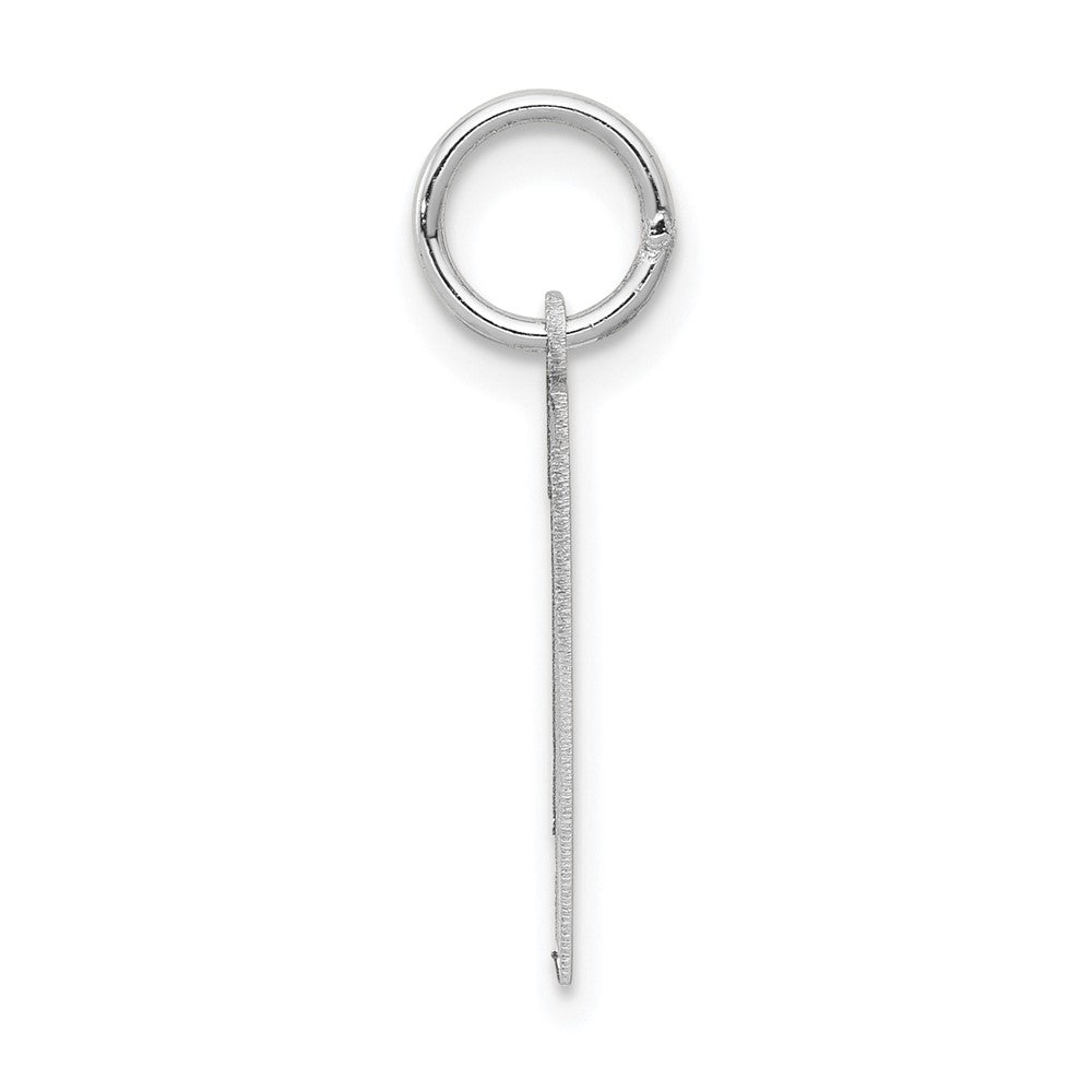 14K Weißgold 14kw Mittel Satiniert Zahl 1 Charm