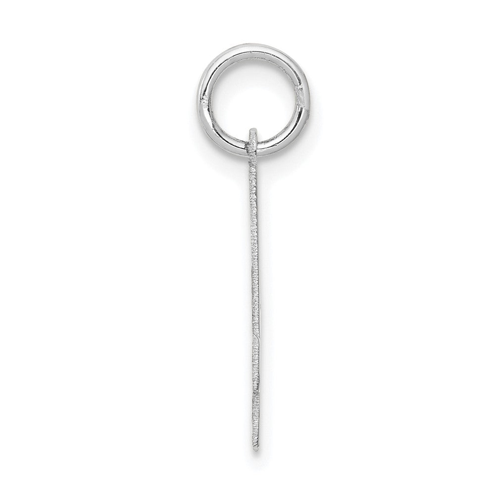 14K Weißgold 14kw Mittel Satiniert Zahl 4 Charm