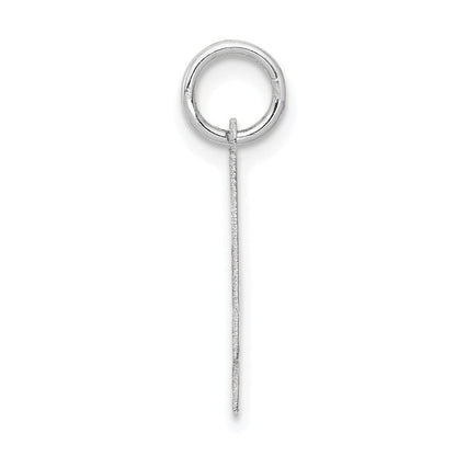 14K Weißgold 14kw Mittel Satiniert Zahl 4 Charm