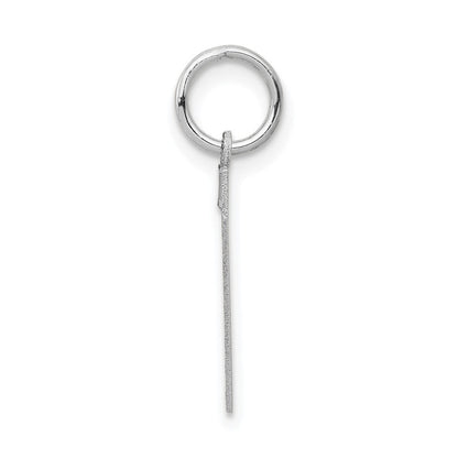 14K Weißgold 14kw Mittel Satiniert Zahl 7 Charm
