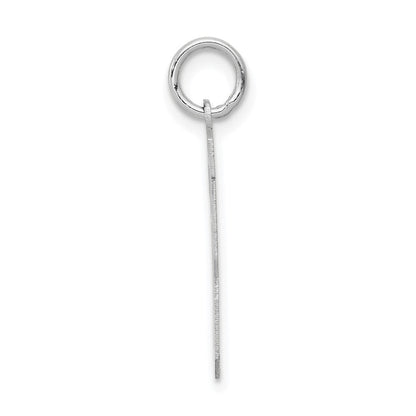 585 Weißgold Charm „Zahl 13" mit mattierter Oberfläche, mittelgroß